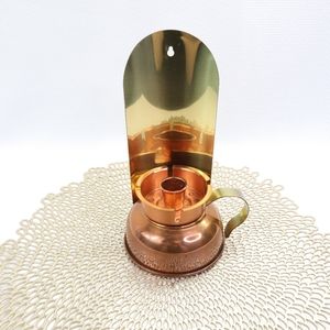 Antique CG Copper & Brass Candle Holder